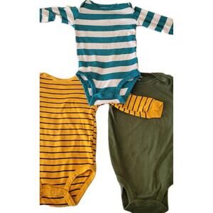Simple Joys By Carter 12 Months Long Sleeve Shirts Lot Of 3 Snap Closure